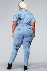 Work Of Art Denim Jumpsuit