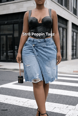 Peek-A-Boo Denim Shorts