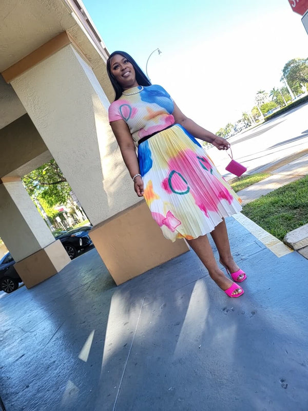 Spring Blossom Skirt Set