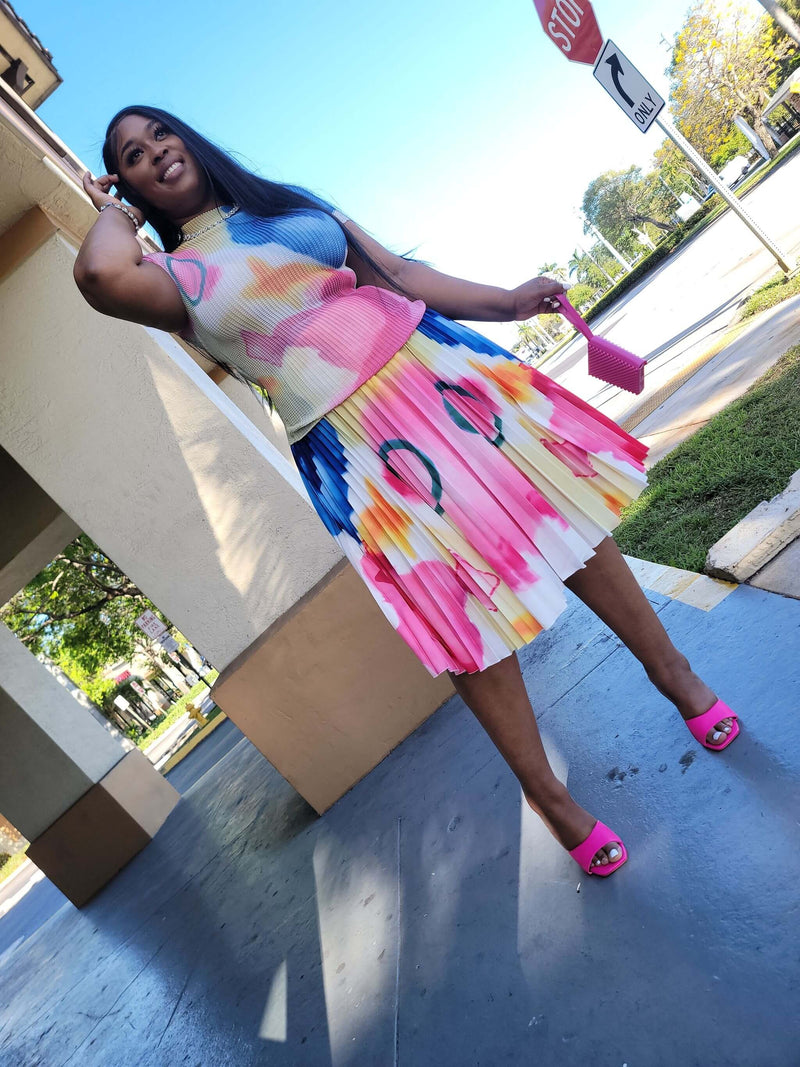 Spring Blossom Skirt Set