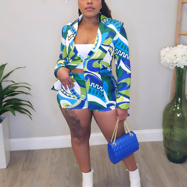 Blissful Surprise Blazer Short Set – Str8 Poppin Tagz
