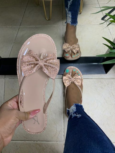 Bow tie jelly sandals top