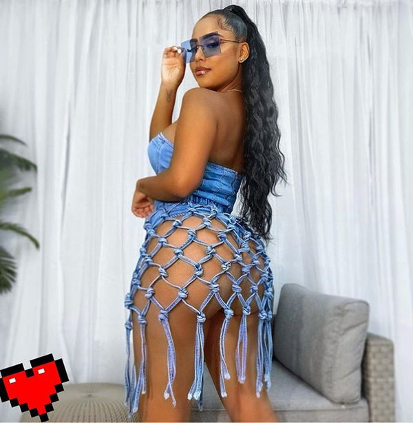 Don't Rush Denim Skirt