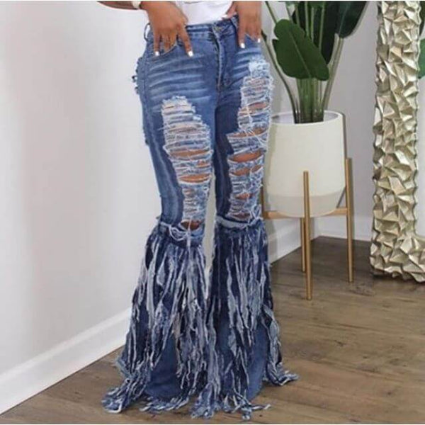 Max Destroyed Dark Denim Jeans