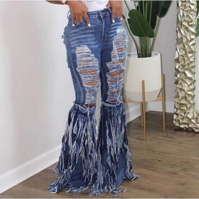 Max Destroyed Dark Denim Jeans
