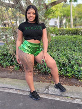 Metallic Flame Shorts