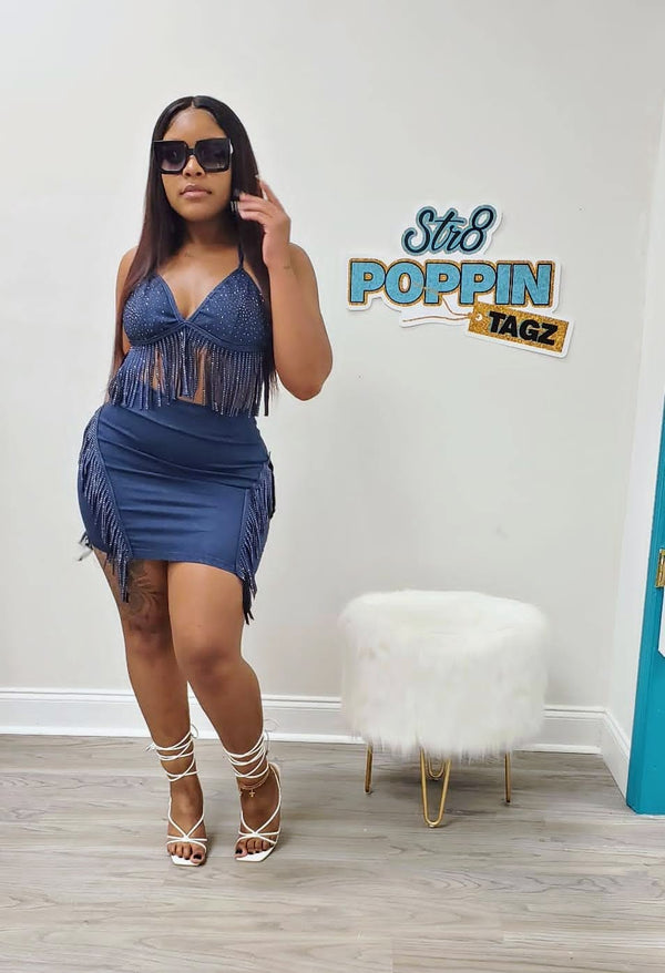 City Girl Denim Skirt Set