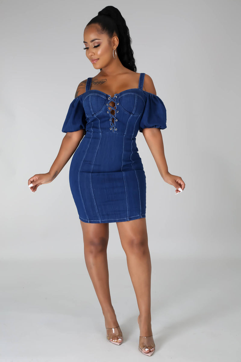 On My Way Denim Dress