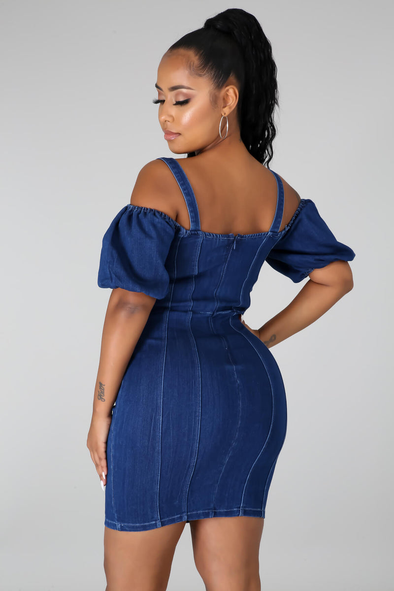 On My Way Denim Dress