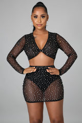 Rhinestone Diva Skirt Set