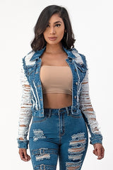 Distressed Denim Jacket