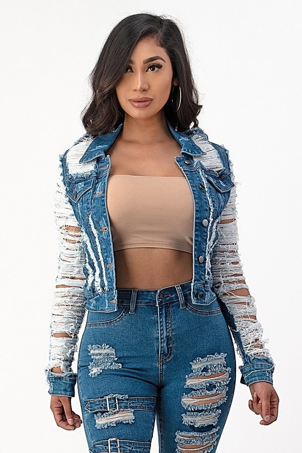 Distressed Denim Jacket