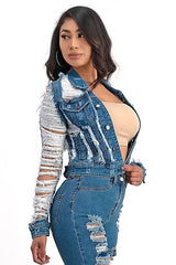 Distressed Denim Jacket