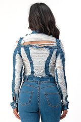Distressed Denim Jacket