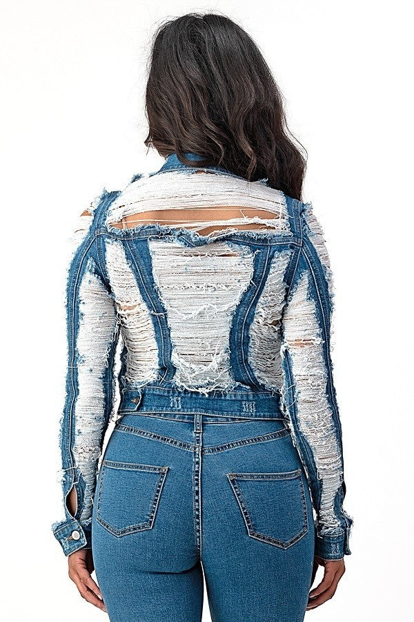 Distressed Denim Jacket